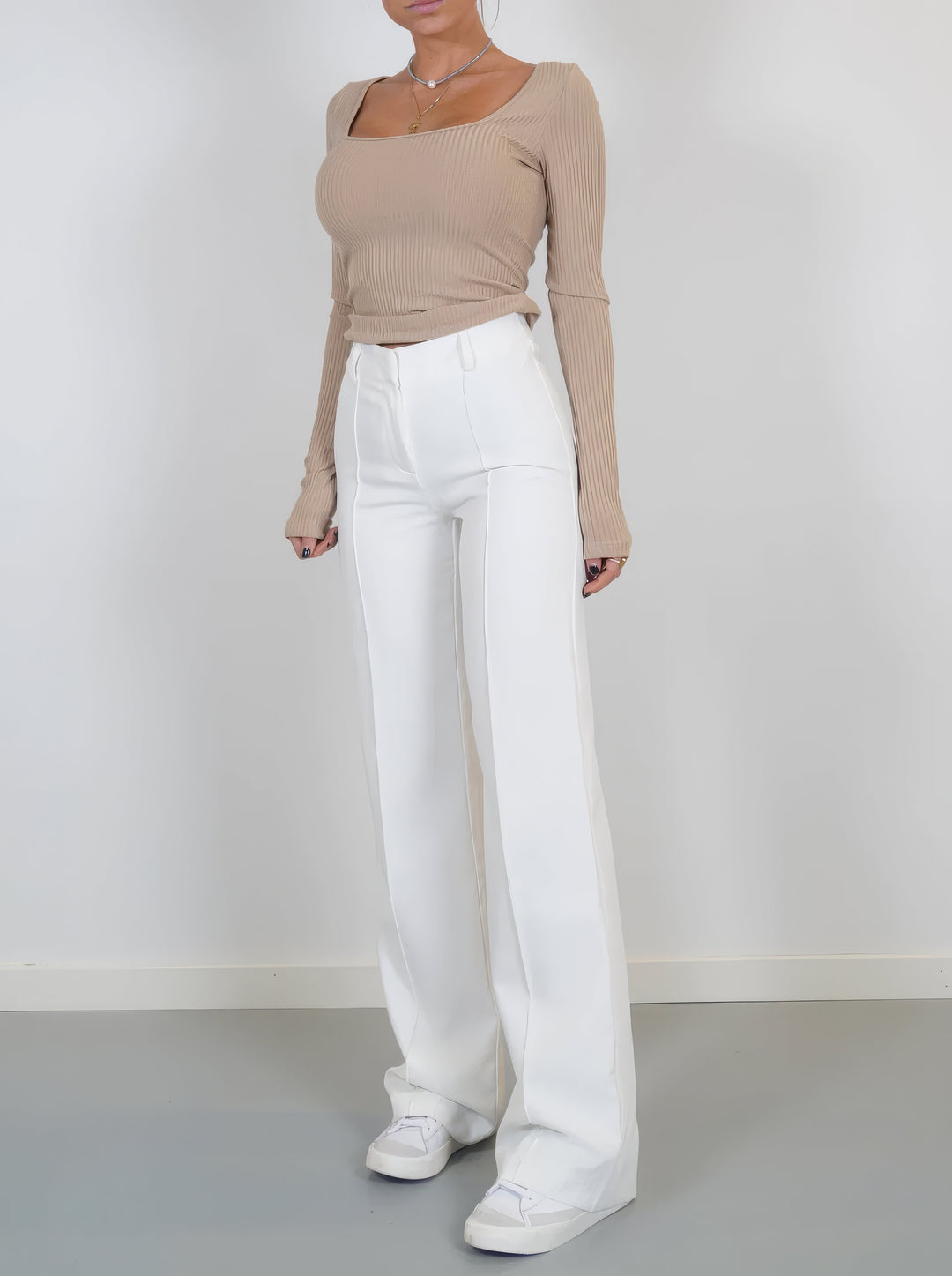 Bondi-Pearl-Harper Tailored Wide Leg Pants | High waisted workwear trousers