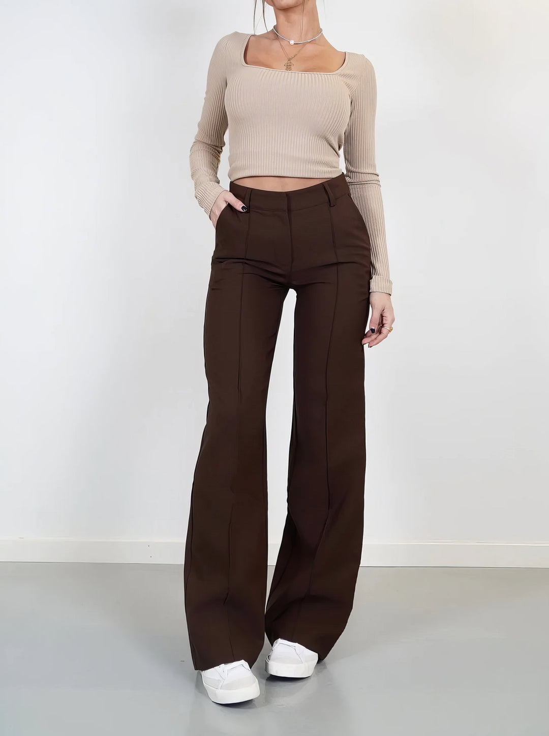Bondi-Pearl-Harper Tailored Wide Leg Pants | High waisted workwear trousers 4