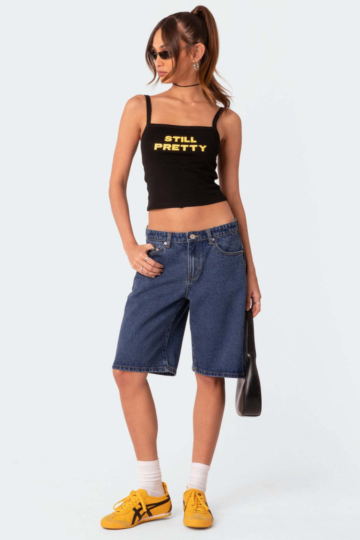 Denim bermuda shorts dames | Knielang model | Relaxte vintage pasvorm