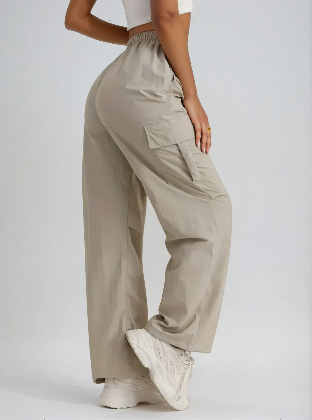 Cargo broek dames | Relaxte pasvorm | Utility stijl met cargozakken | Elastische taille
