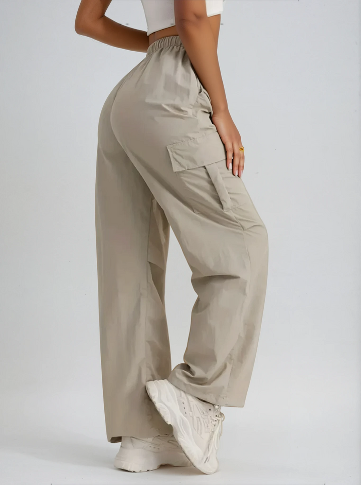 Cargo broek dames | Relaxte pasvorm | Utility stijl met cargozakken | Elastische taille