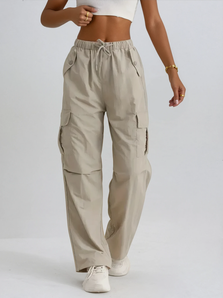Cargo broek dames | Relaxte pasvorm | Utility stijl met cargozakken | Elastische taille